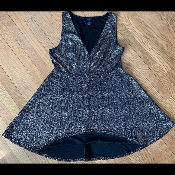 Rue+ Sparkly Sleeveless Skater Dress - Picture 1 of 7